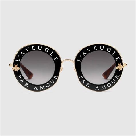 gucci mini running metal round sunglasses|gucci sunglasses bumblebee.